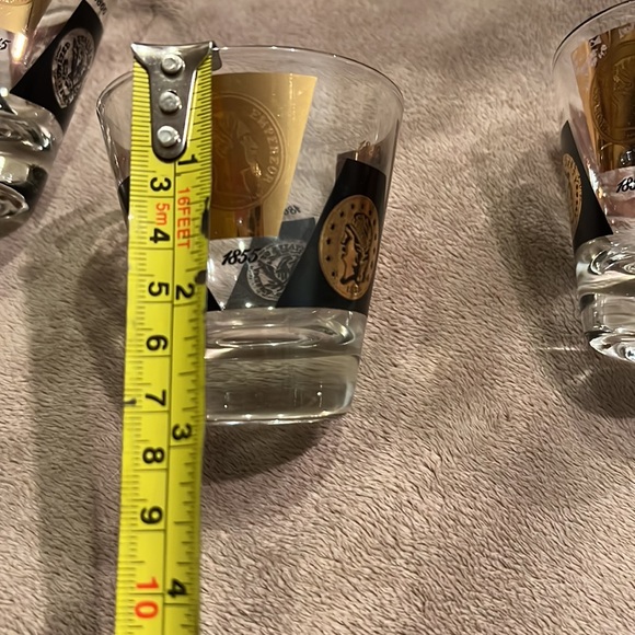 Vintage Cera MCM Double Shot Glasses 22k Gold Black Coins Barware Set of 4 ✨ - Picture 8 of 10